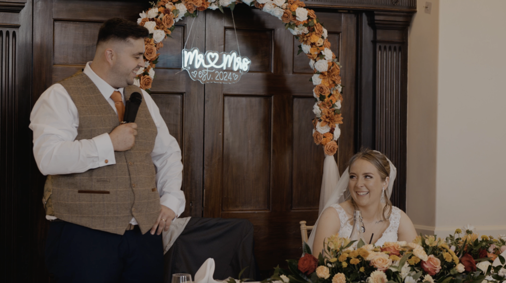 Groom Giving Groom's Speech To New Wife